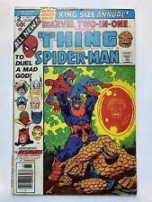 MARVEL TWO-IN-ONE ANNUAL #2 (1977) *Thanos Key Newsstand* 🔑 picture