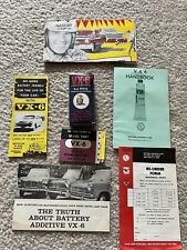 Vintage VX-6 Battery Additive, Lee Petty NASCAR Endorsed Posters, Handbook, Etc picture