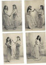 PA1143 RISQUE  SET OF 10 SEXY WOMAN PLAY DIFFERENT  GAMES 1900 PRINTED PC  picture