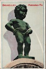 c1910s BRUSSELS Belgium MANNEKEN PIS Postcard Statue View - Not Postally Used picture