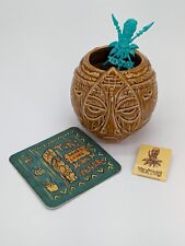 VenTiki Lounge Shield Face Mai Tai Coconut Tiki Mug with Extras picture