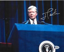 Mr. President Jimmy Carter Signed 8x10 Speech Podium Photograph Beckett Coa  picture