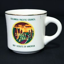 Boy Scouts VTG BSA Ceramic Mug Sunset Trail, Columbia Pacific Council Cup RARE picture