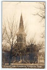 c1905 Christian Church Hebron Nebraska NE RPPC Photo Unposted Antique Postcard picture