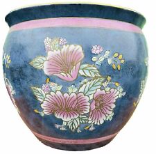 💥(15.5”x12.5”) VINTAGE CHINESE FISHBOWL PLANTER picture