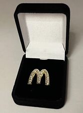 McDonalds Swarovski Crystals Golden Arches Logo Lapel Pin picture