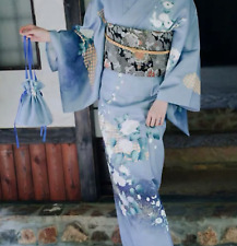 Japanese Yukata Kimono Entire Set (Yukata, Obi, Robe, HandBag, ) picture