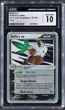2006 Pokemon EX Crystal Guardians Shiftry 97/100 Rare Holo CGC Gem Mint 10 picture