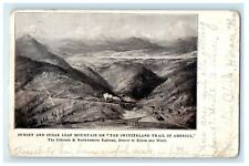 1908 Sunset and Sugar Loaf Mountain, Switzerland Trail, Colorado CO Postcard picture