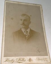 Rare Antique ID'd Maine Central Railroad Man Accidental Death NH Cabinet Photo picture