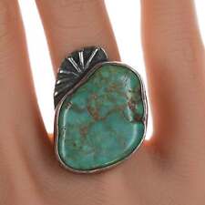 sz5.5 c1930's Navajo silver and turquoise ring picture