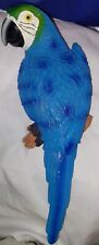 Resin Simulation Painted Blue Tropical Bird Wall Hanging Parrot 12