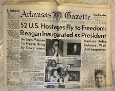 Arkansas Gazette Newspaper President Reagan Inauguration Front Section 1/21/1981 picture