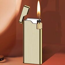 Ultra Thin Metal Flint Lighters Gas Butane Turbo Jet Windproof Cigar Lighter picture