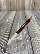 Vintage Unipeco Cream Burgundy Brown Retractable Pen picture