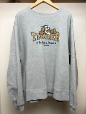 Vintage Disney Store Tigger Gray Fleece  Sweatshirt Crewneck Size XL Embroidered picture