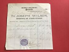 Joseph Wilson Dispensing Chemist 1880 receipt R33035 picture