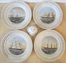 Sailing Ships Clipper Ship Royal Eaton 1982 4-Plates and Bell Collection picture