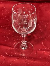 Princess House Bordeaux HERITAGE Floral Cut Clear 6 inch Wine Glasses - Set of 4 picture