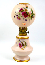 Vintage Enesco Double Globe Oil Lamp Floral Pattern picture