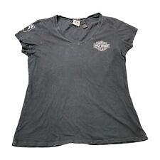Harley Davidson Womens Shirt XL Wounded Warrior Black picture