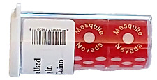Dice Casablanca Casino & Resort Mesquite Nevada Red Frosted 19mm 1-Pair (2 Dice) picture