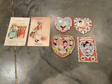 3 1920's Whitney Made Valentine's Day Cards Die Cut Folded Mix Lot Plus Others picture