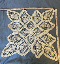 vintage Antique Homemade doily Handmade Off White Beige Cottage core picture