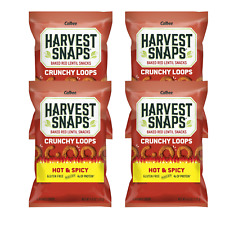Harvest Snaps Crunchy Loops Baked Red Lentil 4 HOT & SPICY Snack 2.5Oz  MAR 2024 picture