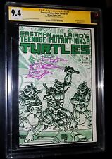 TEENAGE MUTANT NINJA TURTLES #4 Signed and Sketch by Kevin Eastman 9.4 NEAR MINT picture