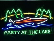 Party At The Lake Boat Neon Sign 24