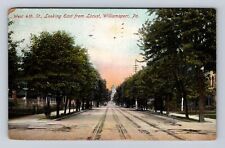 Williamsport PA-Pennsylvania, West 4th Street, Antique, Vintage c1909 Postcard picture