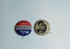 Vintage Franklin Roosevelt FDR Political Campaign Pin Pinback Button Lot picture