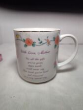 Vintage Russ Berrie & Co With Love Mother Fine Porcelain Floral Coffee Tea Mug picture