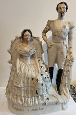 Antique Staffordshire Figurine of Standing Napoleon III and Eugenie: 13 Inches picture