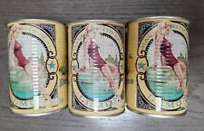 Deep Eddy Vodka Tin Can Cups Red Swimsuit Pinup Lemon Dive Set of 3 picture