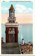 Vintage Postcard One Of The Towers Municipal Pier Chicago Illinois  picture