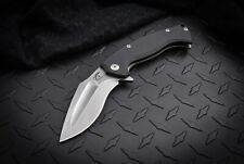 Knight Elements V2 Ultra Kukri Pocket Knife Stonewash Blade w/ Black G10 Handles picture