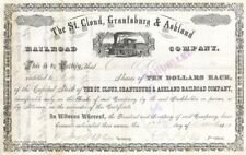 St. Cloud, Grantsburg and Ashland Railroad Co. - 1879-94 dated Minnesota Railway picture