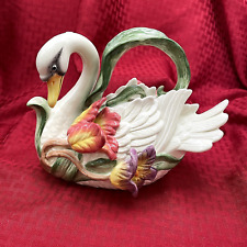 FITZ AND FLOYD TULIP SWAN TEAPOT picture