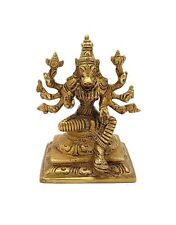 Brass 4.5 Inches Varahi Statue, Varahi Amman Statue, Brass God Idols, Golden,... picture