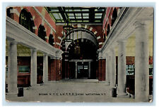 1916 Interior New York City and HR Railroad Station Watertown NY Postcard picture