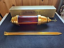 Vintage Red/Brass Cementary Memorial Candle Light picture