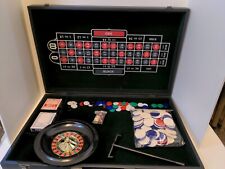Vintage Portable Casino Roulette and Black Jack 23” Vinyl Case games picture