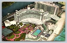 Postcard Fontainebleau Hotel Aerial View,Miami Beach,Florida,Vintage UNP C.1964 picture