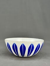 Vintage Cathrineholm 7 1/8” Blue on White Lotus Enamel Bowl Mid Century Modern picture