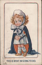 Girls Girl Dressed as Nurse: This is what I'm Going to Do. Antique Postcard picture