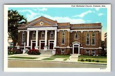 Fremont NE-Nebraska, First Methodist Church, Religion, Vintage Postcard picture