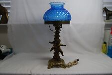Antique L & L Bronze Cherubs Table Lamp picture