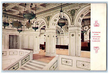 1916 Interior View OF Chicago Public Library Illinois IL Antique Posted Postcard picture